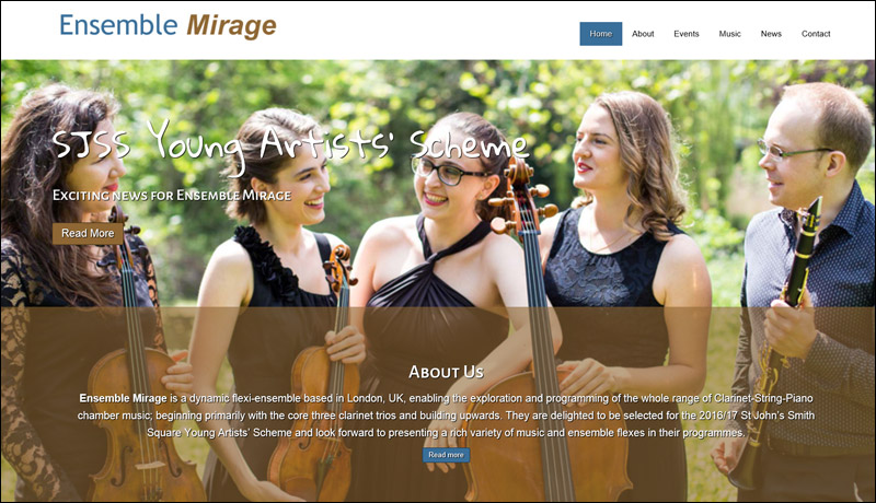 Ensemble Mirage Website Launch!